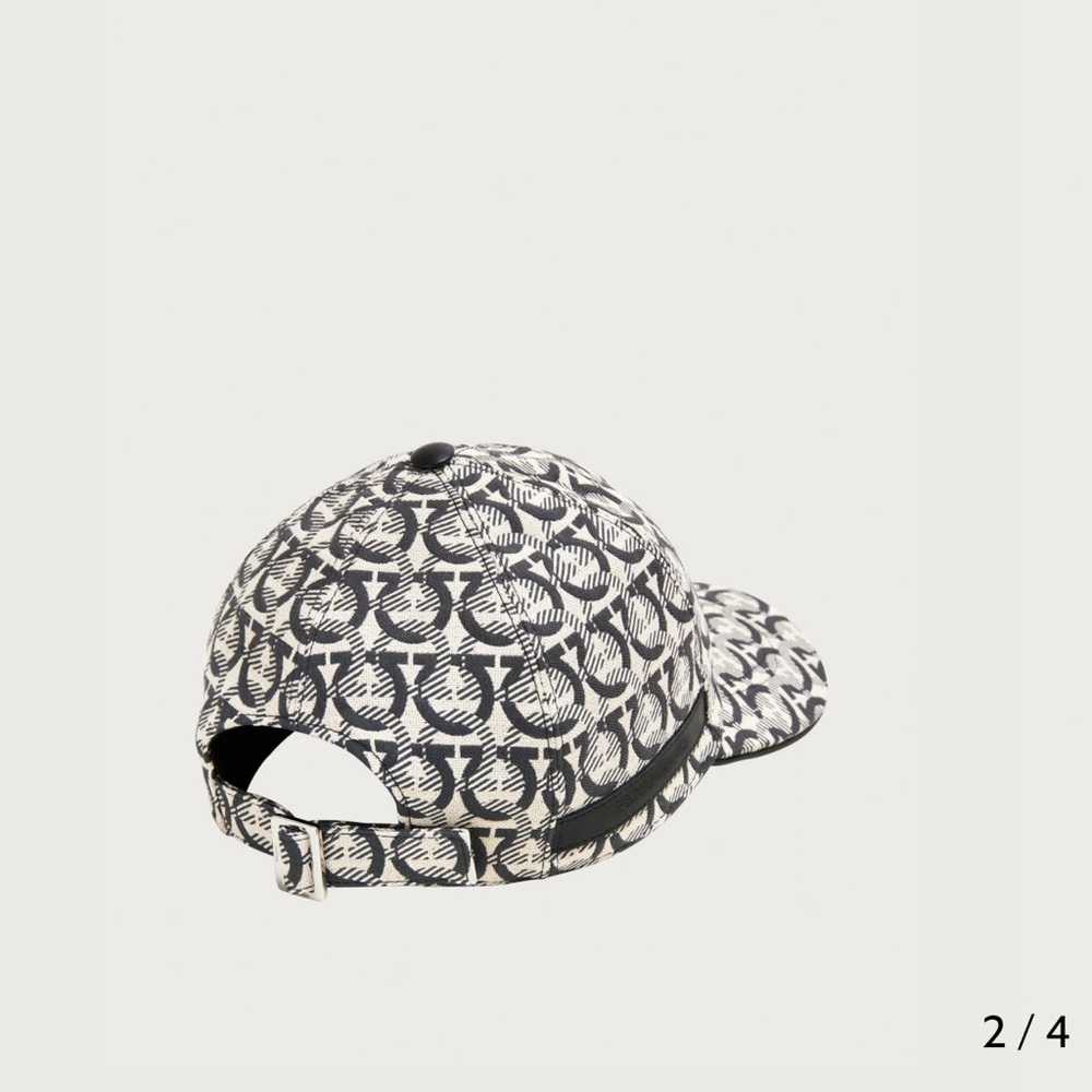 Salvatore Ferragamo Black and White Accessory Hat